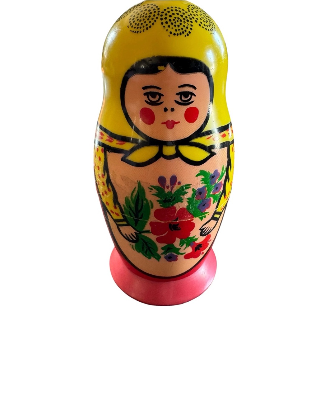 Yellow and Pink Matryoshka Nesting Doll Home Accent federal Republic of Germany